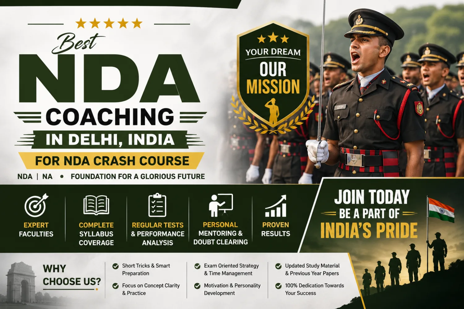 Best "NDA Coaching in Delhi,India" For NDA Crash Course